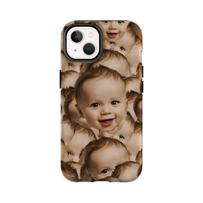 Visage superposé - Coque personnalisée pour iPhone