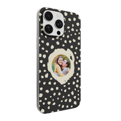 Grunge Dots Photo Style - Coque iPhone Personnalisée