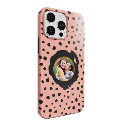 Grunge Dots Photo Style - Coque iPhone Personnalisée