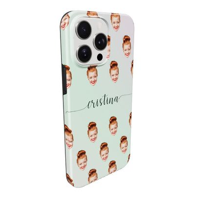 Face & Swirls - Coque personnalisée pour iPhone