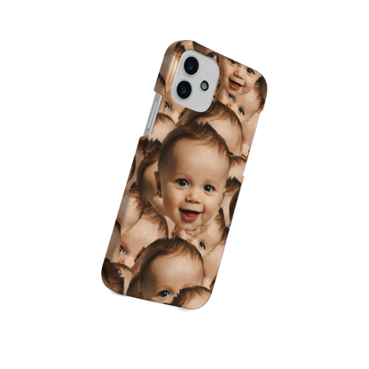 Visage superposé - Coque personnalisée pour iPhone