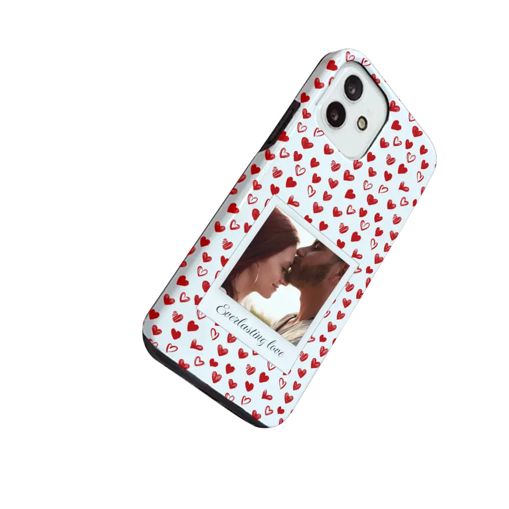 Polaroid Hearts - Coque iPhone personnalisée