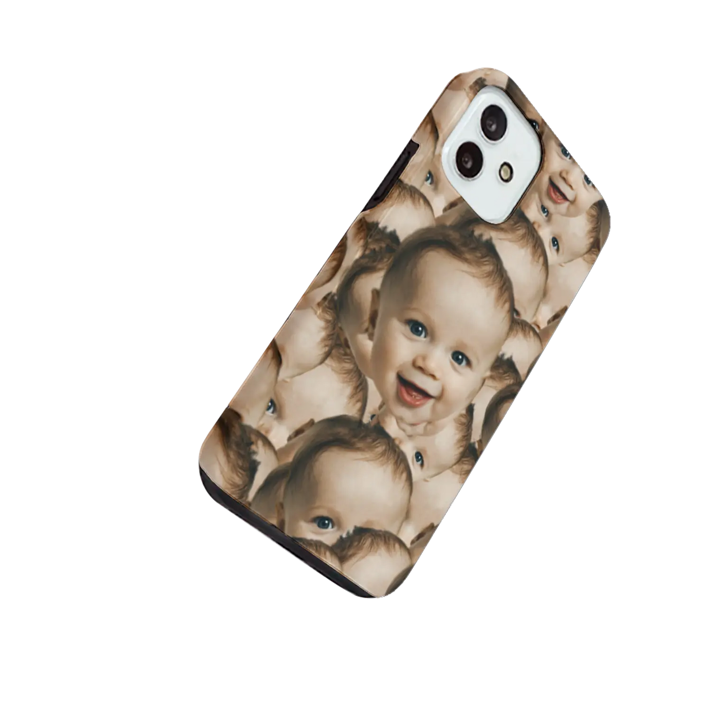 Visage superposé - Coque personnalisée pour iPhone