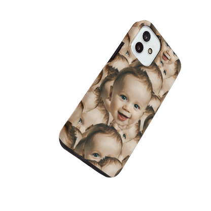 Visage superposé - Coque personnalisée pour iPhone