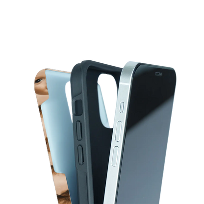 Visage superposé - Coque personnalisée pour iPhone