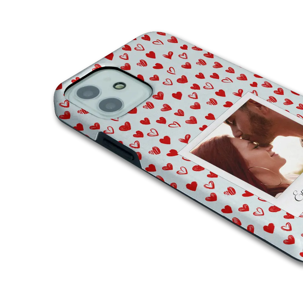 Polaroid Hearts - Coque iPhone personnalisée