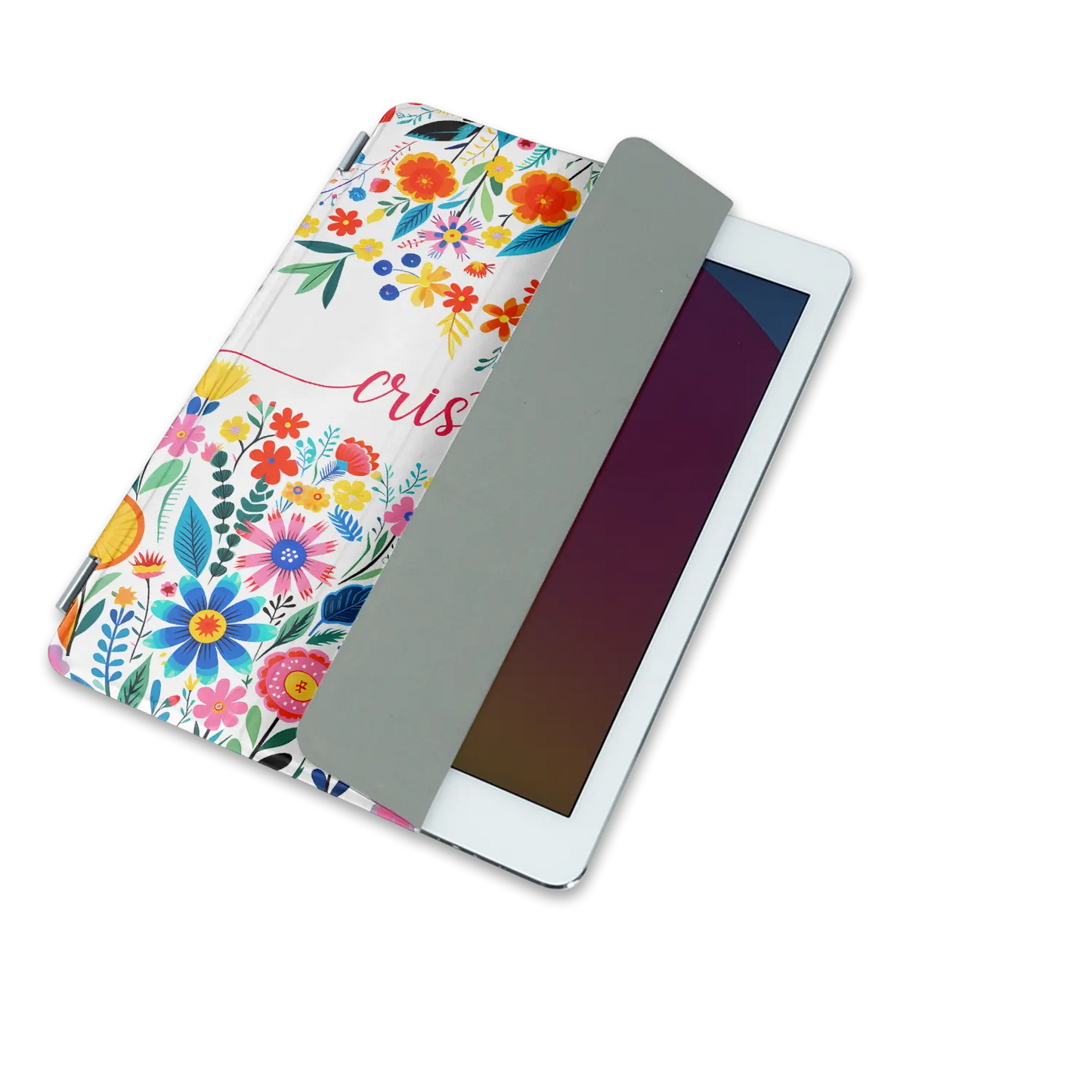Happy Flowers - iPad op maat hoesje