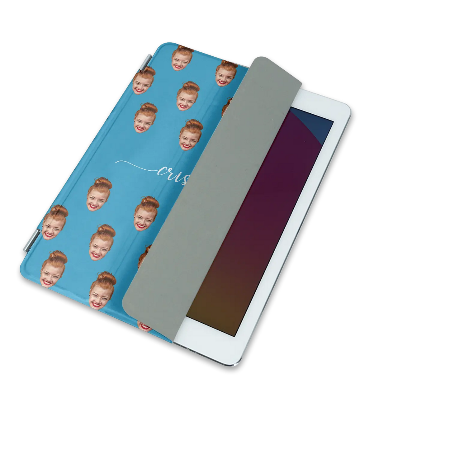 Face & Swirls - Custom iPad hoesje
