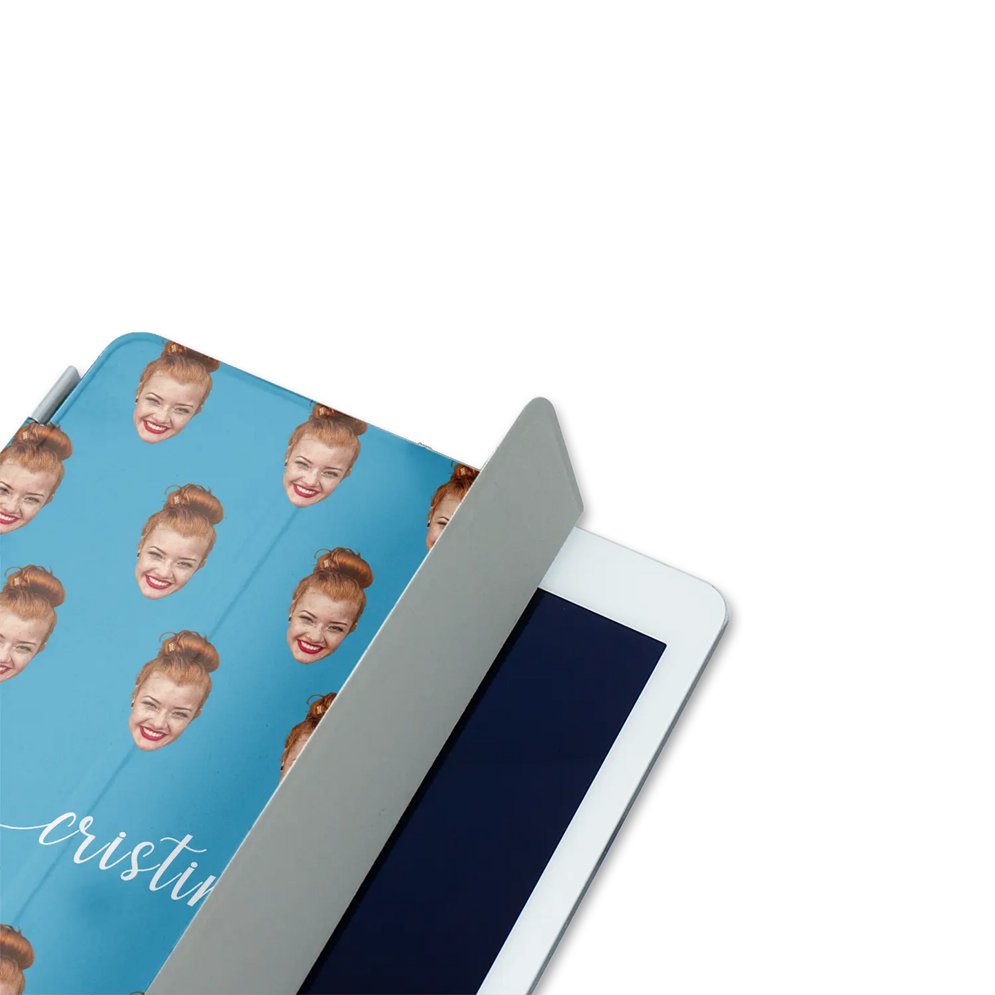 Face & Swirls - Custom iPad hoesje