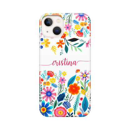 Happy Flowers - spersonalizowane Etui na iPhone'a