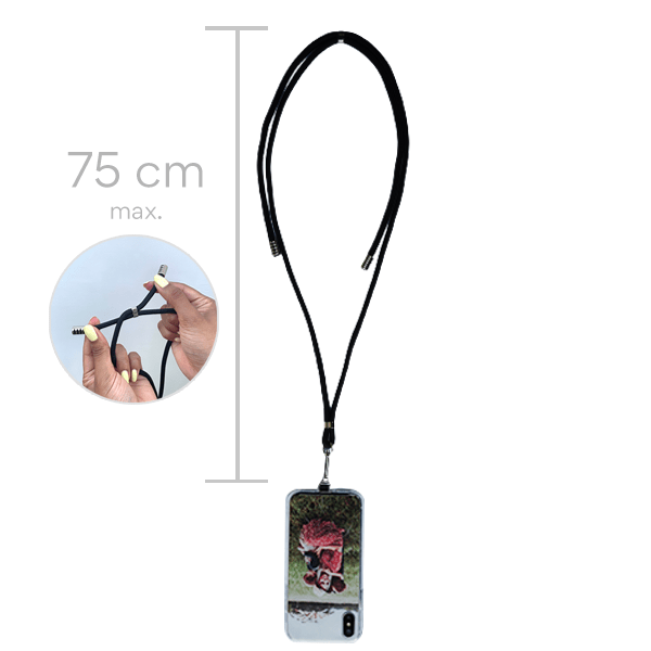 Etui na telefon z paskiem - czarny